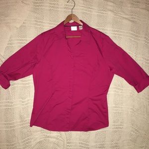 Button Down 3/4 Length Sleeve Shirt